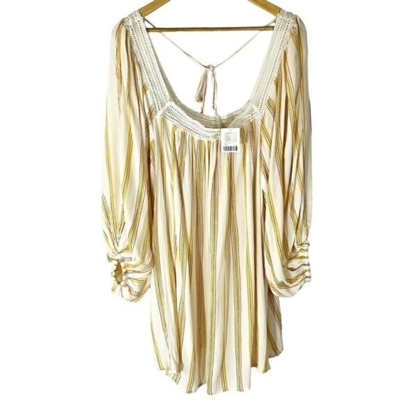 NWT Urban Outfitters May Crochet Swing Mini Dress M Boho Bohemian Cottagecore - Picture 2 of 9